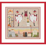 Le Bonheur des Dames counted cross stitch kit "Paris Happiness", 24,5x22,5cm, DI Model
