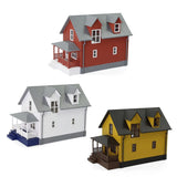 3 Units N Scale 1:160 Pre-built Model Village Houses Buildings Kit Architectural Model