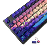 PBT Keycaps SidePrinted Translucent MultiColoured 124 Keys Cherry Profile Model