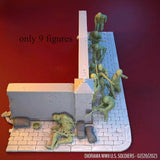 1/35 Scale Diorama WwII Us Soldiers 9 Figures Model Resin Printed Toys Model