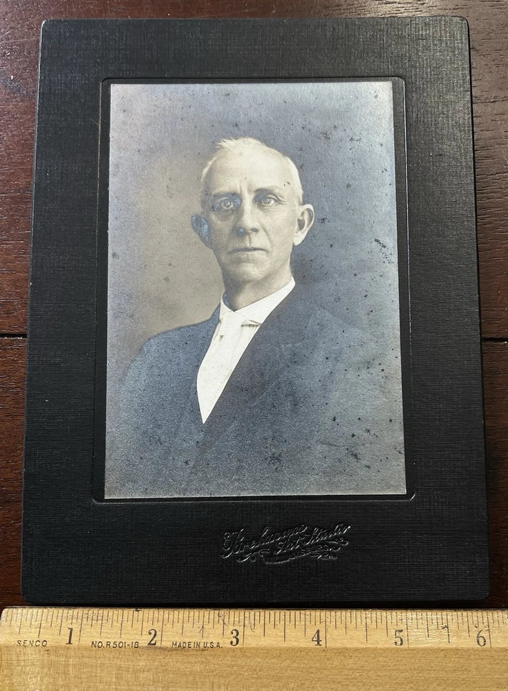 Vintage Photo  on board, Man with intense Stare, Identified,  PA Model