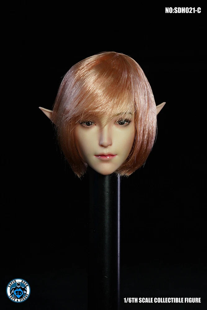 1:6 SDH021C European Elf Girl Head Carved Model Fit 12'' TBLeague Action Figure Model