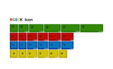 Dye-subbed RGBYK Modifier Keycap Set For Custom Mechanical Keyboard Model