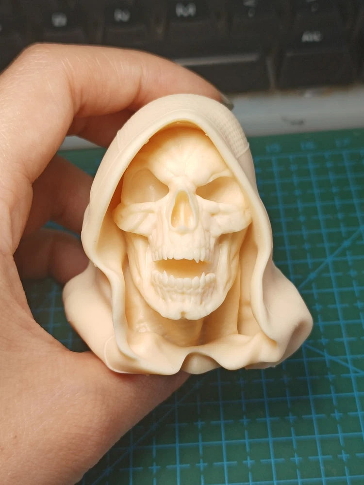 Unpainted 1/12 1/6 Skeleton Boss Head Carved Sculpt Model Toys Model