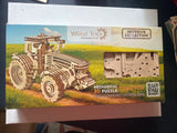 NEW! Wood Trick Tractor Toy Model Mechanical Wooden 3D Puzzle DIY Assembly Kit Model