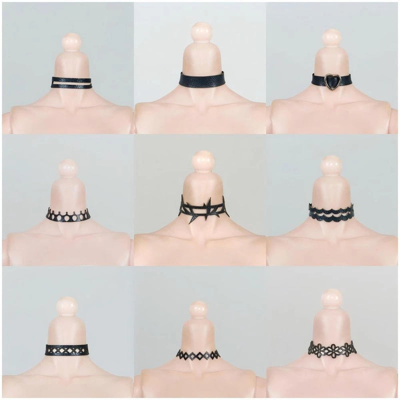 1/6 Scale PVC Choker Neck Collar Fashion Neckwear Model Fit 12" Action Figures Model