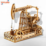 Wood Trick Oil Pump Jack Mechanical Model to Build 3D Wooden Puzzle Gift Model