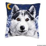 Vervaco stamped cross stitch kit cushion Wolf, DIY Model