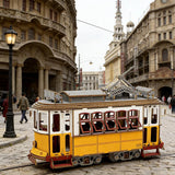 3D Wooden Puzzle Tram Model Kit, DIY Assembly Streetcar Building Toy, Unique ... Model