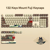 PBT Keycaps MOA Profile 132 Keys for Cherry MX Cross Stem Mechanical Keyboard Model