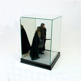 Glass Action Figure Display Case Collectible Figurine Showcase Mirror 1:6 Scale Model
