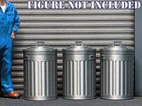 1/24 1/25 Scale Metal Trash Cans  - For garage/workshop diorama (set of 3) Model