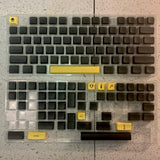 XDA PROFILE DYE SUB KEYCAPS THICK PBT BLACK YELLOW ¡°GENTLEMAN¡± Model