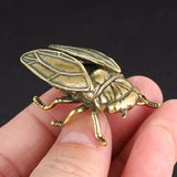 Brass Cicada Figurine Statue Home Tea Table Ornaments Animal Figurines Gift* Model