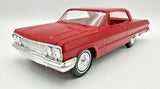 Vintage Built 1:25 AMT 1963 Chevrolet Impala - red Model