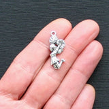 12 Cheerleader Charms Antique Silver Tone - SC2428 Charms