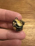 Vintage Sterling Silver Enamel Rhinestone Bee Egg Charm Charms