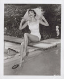 Adele Mara vintage 8x10 inch photo in swimsuit posing on diving board 1950's era Model