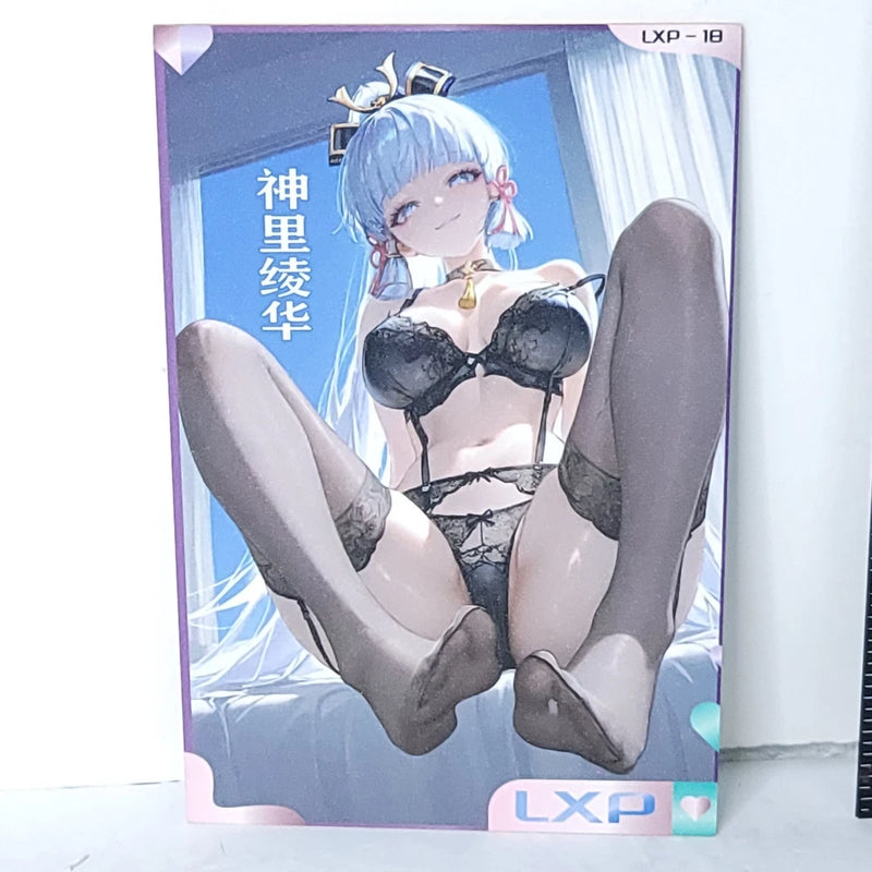 Ayaka Waifu Card Anime Girl Stocking Matchmaker Wall Art Oversized Board A5 Model