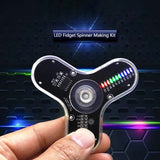 DIY Electronic Top Kit LED Fingertip Gyro Soldering Practice Circuit Board Toy Model