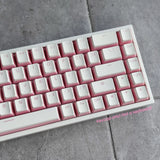 White Pink PBT Doubleshot Pudding 140 keycap set for Corsair Mechanical Keyboard Model