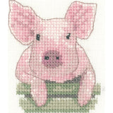 Heritage counted cross stitch kit Aida "Pig (A)", LFPG1159-A, 6x7,5cm, DIY Model