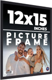 12x15 Frame Black Mid Century Picture Frame Complete Wood Picture Frame with UV Model