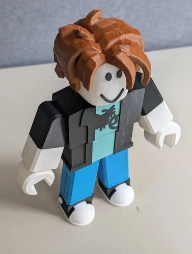 R0BL0X Bacon Hair 6 in Figurine Toy For Kids Teens & Adults 3D Printed Videogame Model