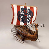 1/48 Viking Ship Wooden Sailing Ship Model Kit DIY Assembly Ship Model Unpainted Model