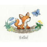 Heritage counted cross stitch kit Aida "Hello!", PUHE1700, 14x10,5cm, DIY Model