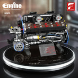 Motorized V12 DOHC Engine Building Blocks Battery Powered Mechanical Model Toy Model
