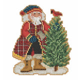 Scotch Pine Santa Cross Stitch Kit Mill Hill 2022 Timberline Santas MH202231 Model