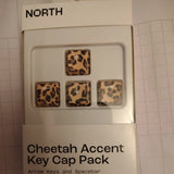 North Key Cap Pack Cheetah Accent Print Arrow Keys and Spacebar Model
