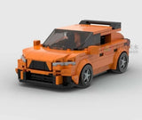 MOC Car Orange Ford Focus RS Building Block Model Kit Toy Gift Model