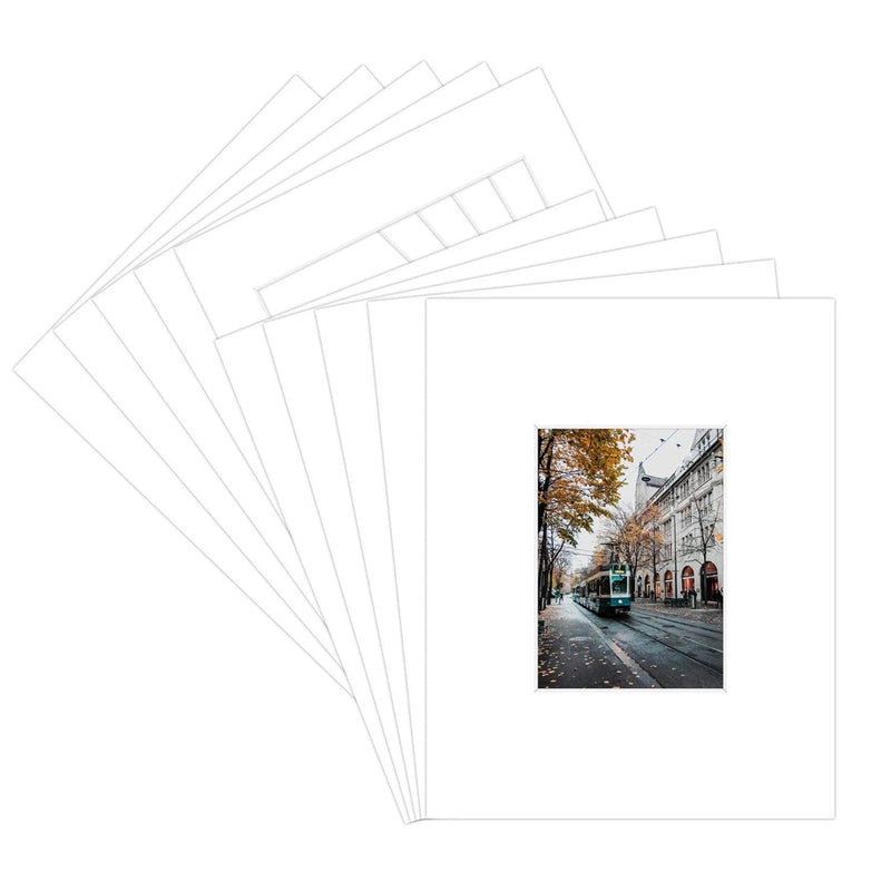 11x14 White Photo Mat Boards Fits 5x7 White Core 4-Ply DIY Picture Framing Art Model