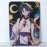Xiao Genshin Double sided Waifu Card Anime Girl Wall Art Oversized Board A5 Model