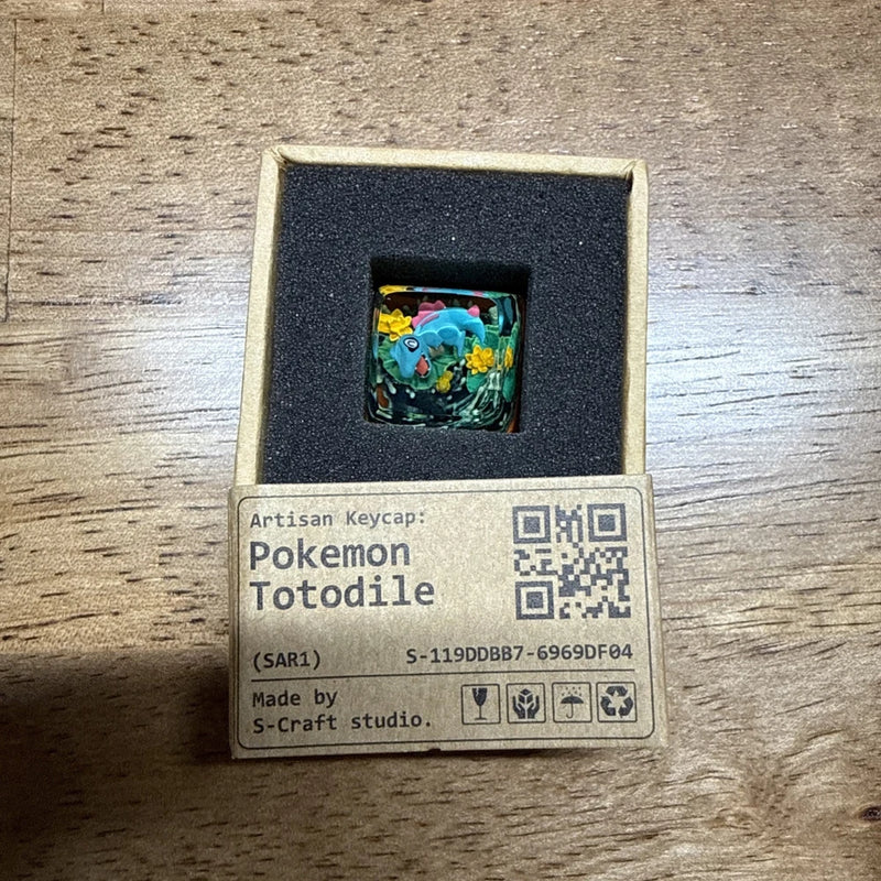 S-CRAFT TOTODILE ARTISAN POKEMON KEYCAP (CHERRY MX) SCRAFT *BRAND NEW* Model