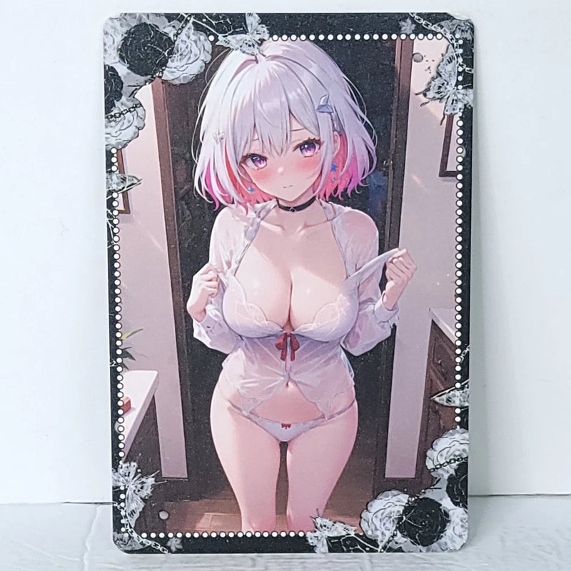 Topaz Honkai Bathroom Waifu Card Anime Girl Wall Art Oversized Board A5 Model