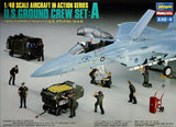 Hasegawa X48-4 1/48 Scale Military Aircraft Model Kit U.S Ground Crew Set A Model