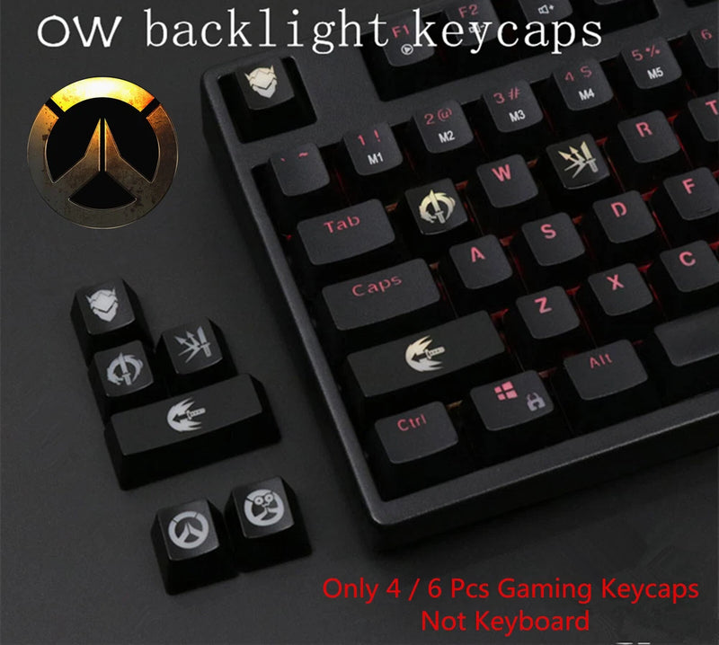Overwatch Backlit Hero Keyset Keycap Key Cap For Cherry MX Mechanical Keyboard Model