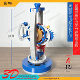 19CM DIY Two-axis tourbillon mechanical teaching model hand-made tabletop Model