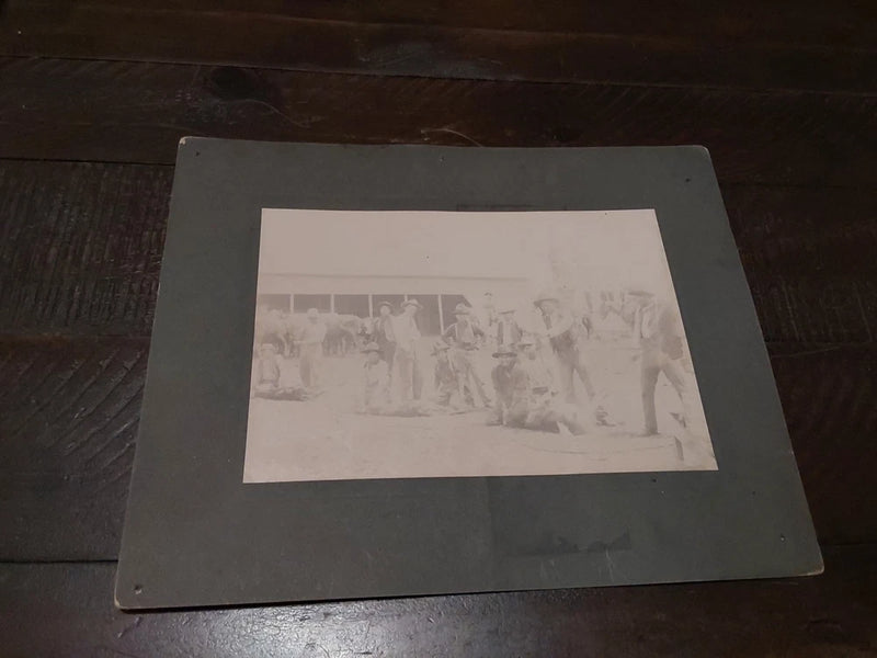 Colony OK Seger Indian School Photo "Little Wolf & His Son" Roped Animals Model