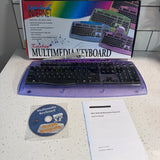 Eagle Touch Rainbow Multimedia Keyboard Purple Translucent Y2K MCK-800 Vintage Model