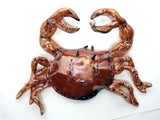 Vtg 2000 Blue Sky Clayworks Heather Goldminc Ceramic Crab Holding Pearl Wall Sig Model