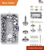 150 PCS Marine Grade Canvas Snap Kit with Stainless Steel Fasteners and Tools Model