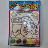 VTG Sun Catcher MONSTER TRUCK Jam Kelly's Kids Kit Diy Craft Stocking Stuffer Model