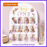 XJellyfish Fairy 1st Birthday Photo Board Purple Model
