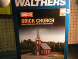 Walthers HO Cornerstone 933-3496 Brick Church Building Kit Model