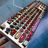 104 Key Caps Lipstick Color Retro Steampunk Style Keycaps For Cherry MX Keyboard Model