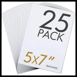 White Acid-Free 5x7 Backing Boards - Support for Photos and Artwork Model